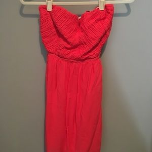 Coral short party dress (Urban Outfitters)